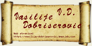 Vasilije Dobrišerović vizit kartica